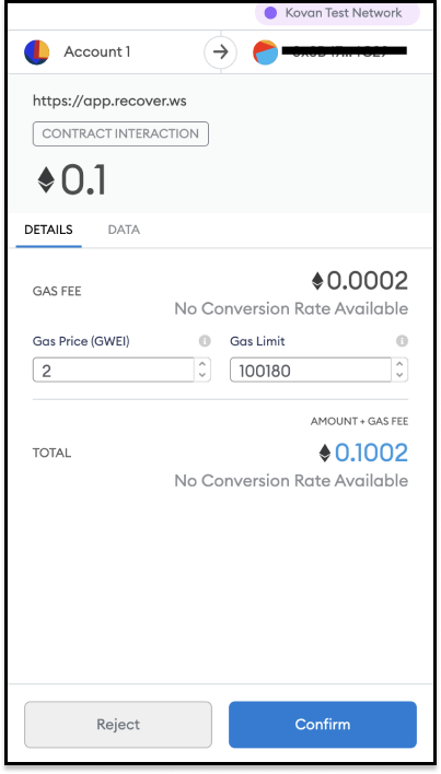 Metamask transaction to pay the finder - Owner’s wallet to Escrow